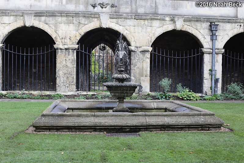 October 18, 2016: Abbey garden and fountain