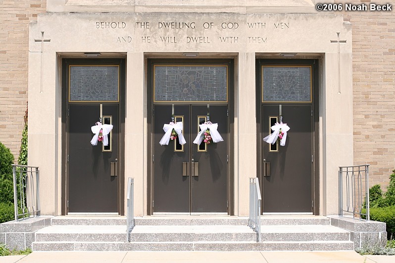 July 1, 2006: accent arrangements hanging on entry doors