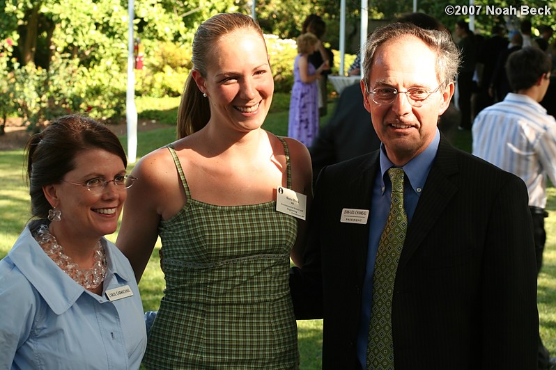 June 8, 2007: Anna with the Caltech president and his wife