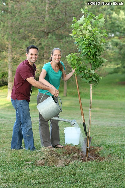 May 30, 2012: Anna and Mike planting the wedding tree