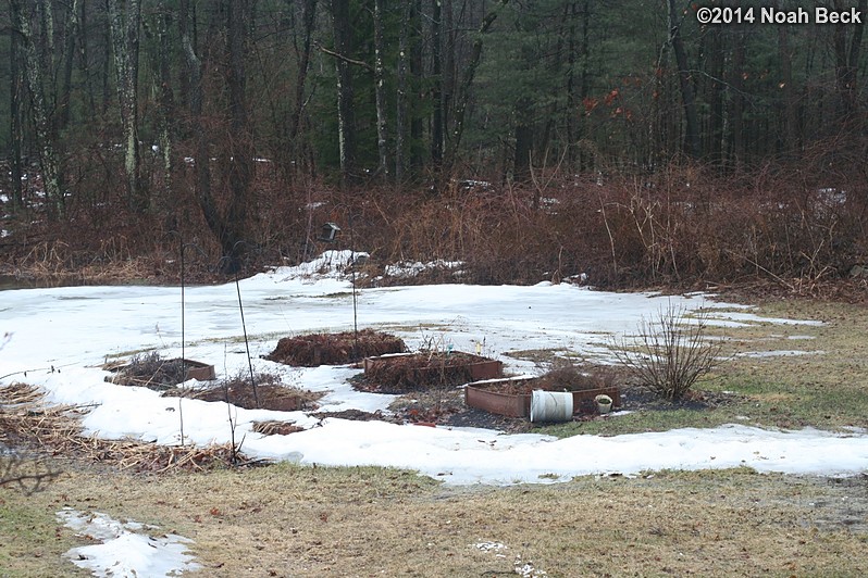 March 30, 2014: Back yard glacier melting progress