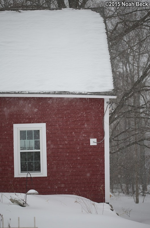 February 2, 2015: The barn during the snow storm