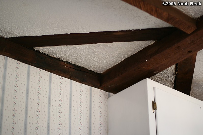 November 1, 2005: Beams in the ceiling of the kitchen