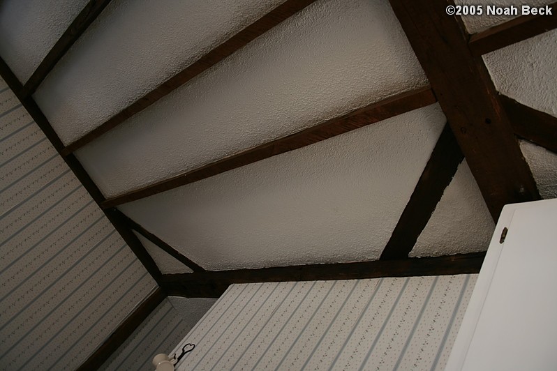November 1, 2005: Beams of the kitchen ceiling at the new house