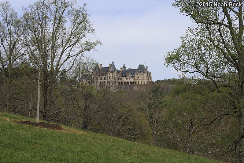 April 12, 2015: Biltmore House from deer park on our Segway ride