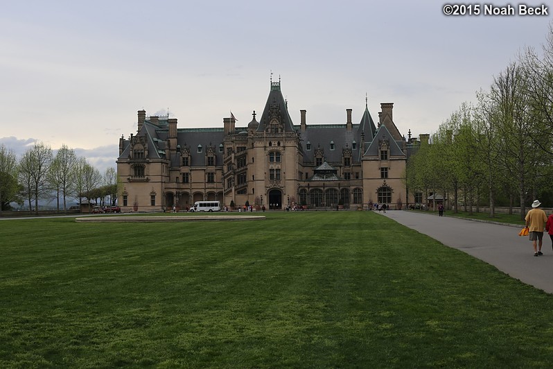 April 10, 2015: Biltmore House and front lawn