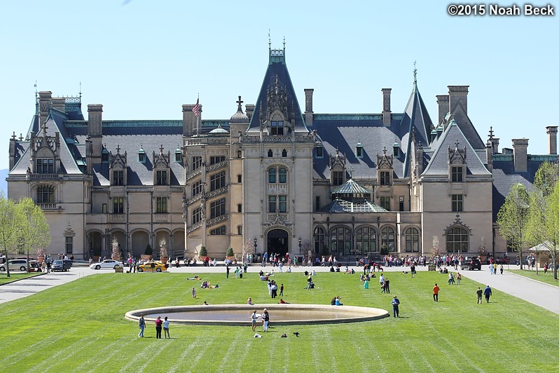 April 11, 2015: Biltmore House and the front lawn