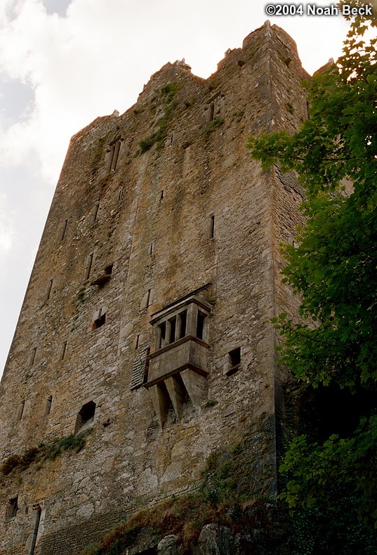 July 5, 2004: Looking up at Blarney Castle.