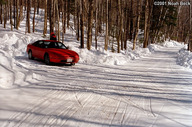 March 4, 2001: My car parked along Gordon Pond Trail in the White Mountains