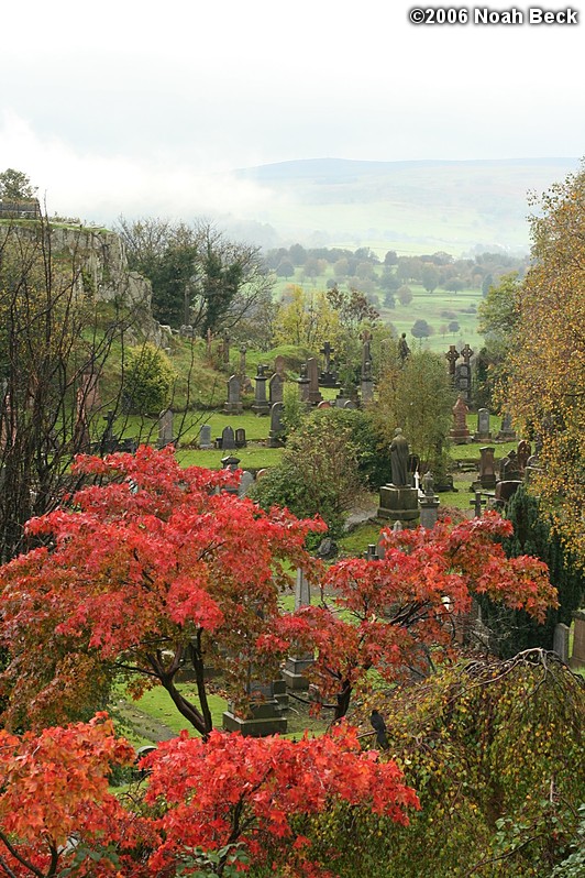 October 27, 2006: The cemetary outside the Holy Rude Church and the Stirling countryside.