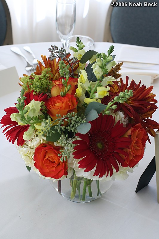 October 7, 2006: centerpiece flower arrangement