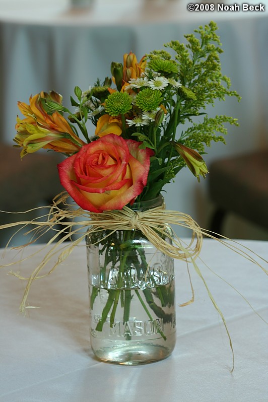 June 1, 2008: Centerpiece in a mason jar