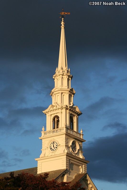 October 20, 2007: Church steeple in downtown Keene