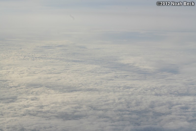 November 1, 2012: Clouds out the window of the plane