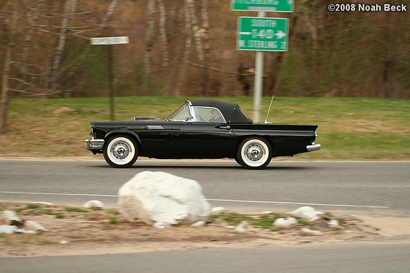 April 26, 2008: Corvette convertible driving past Beaman Rd