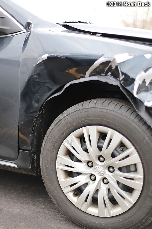 November 30, 2014: Deer collision damage