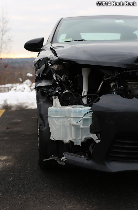 November 30, 2014: Deer collision damage