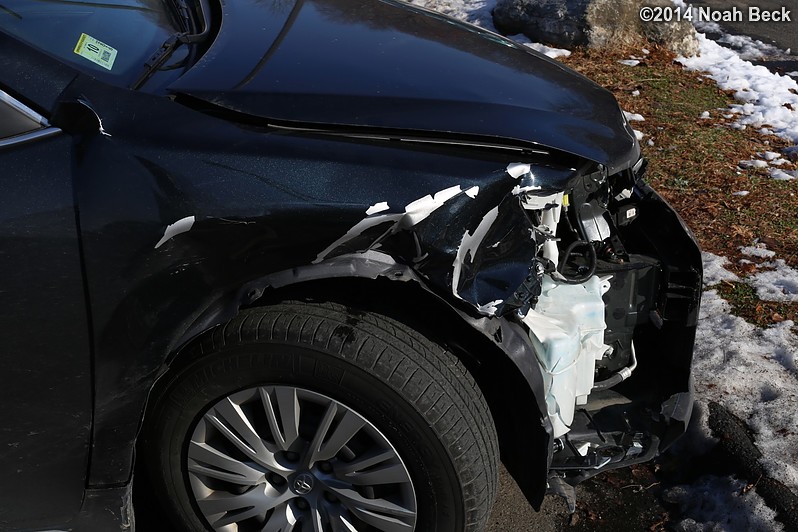 November 30, 2014: Deer collision damage