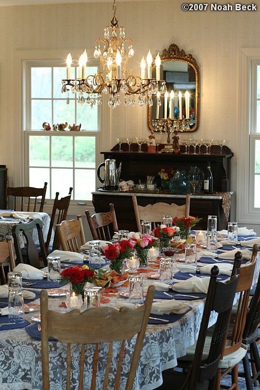 November 22, 2007: Dining table set for Thanksgiving