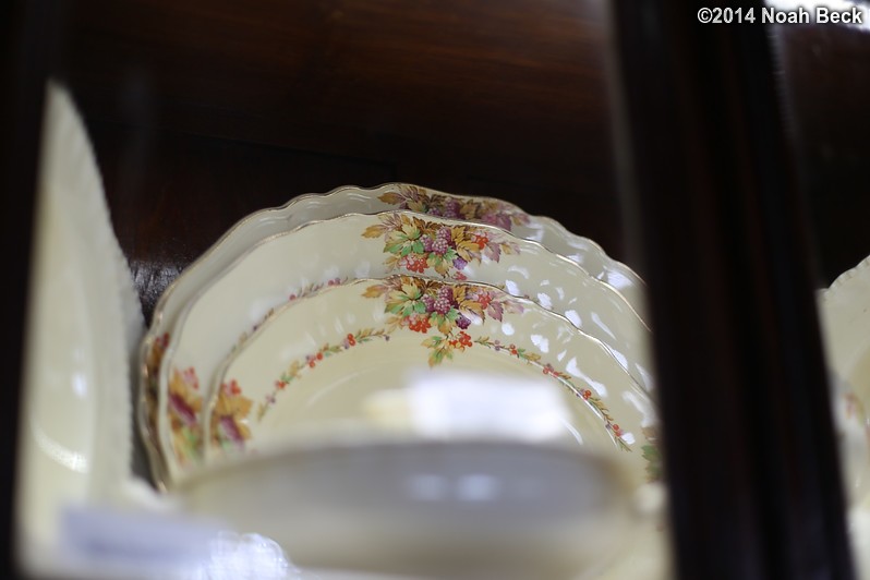 December 7, 2014: Dinnerware on display in Khilwat Mubarak