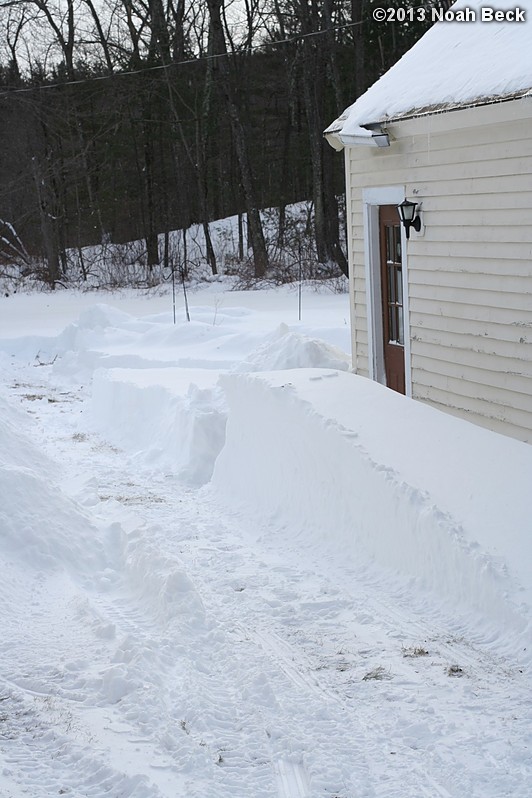 February 9, 2013: The drift next to the garage was waist-deep.