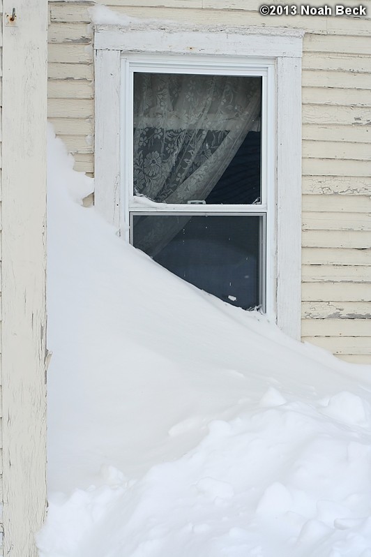 February 9, 2013: Drifts partially covered windows on the house