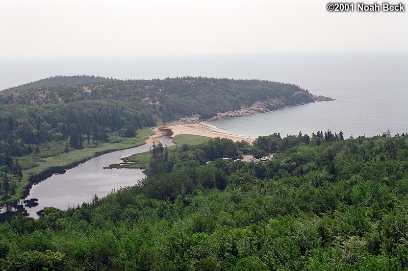 June 30, 2001: Looking east over Sand Beach from the top of The Beehive.