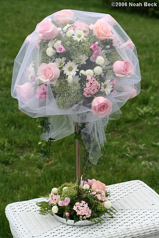 June 4, 2006: Elevated flower arrangement centerpiece