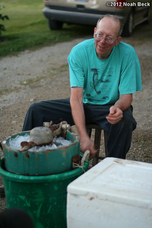 May 31, 2012: My father cranking ice cream