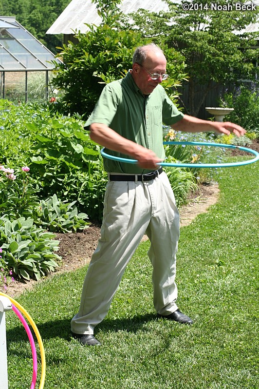 June 1, 2014: My father demonstrating the proper use of a hula hoop