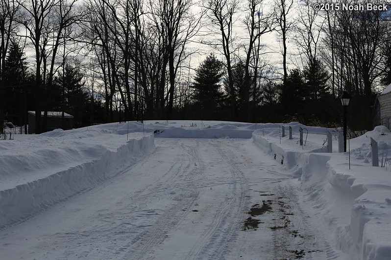 January 28, 2015: Front driveway after using the snowblower