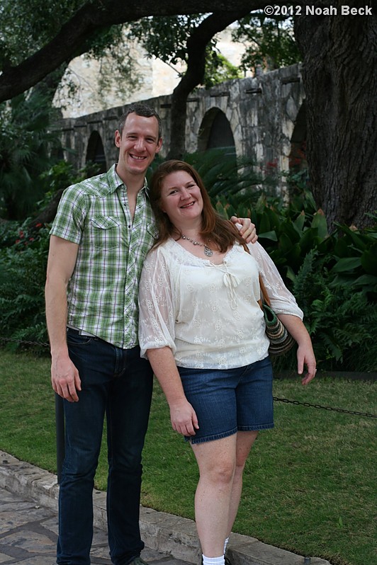 November 2, 2012: Gabe and Roz outside The Alamo