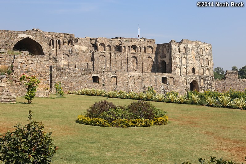 December 7, 2014: Some gardens at Golconda Fort