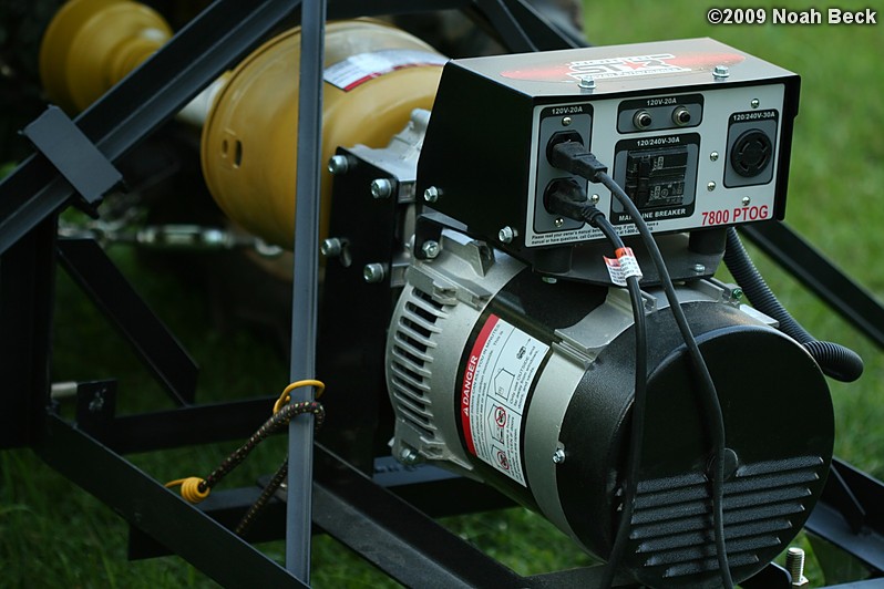 July 10, 2009: the generator that attaches to the tractor