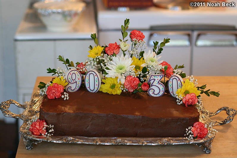 November 5, 2011: Grandma Wilzbach&#39;s 90th and Anna&#39;s 30th birthdays cake