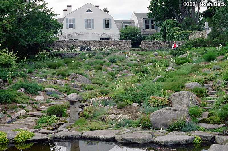 July 3, 2001: This is my grandmother overlooking the main rock garden.