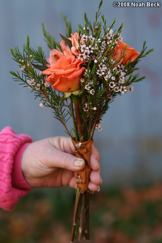 October 18, 2008: hand-held bouquet