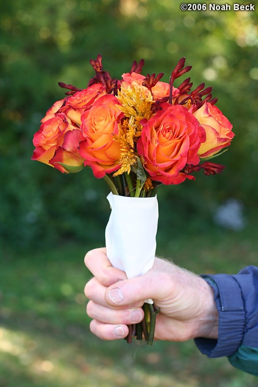 October 7, 2006: hand-held bouquets with fall colors