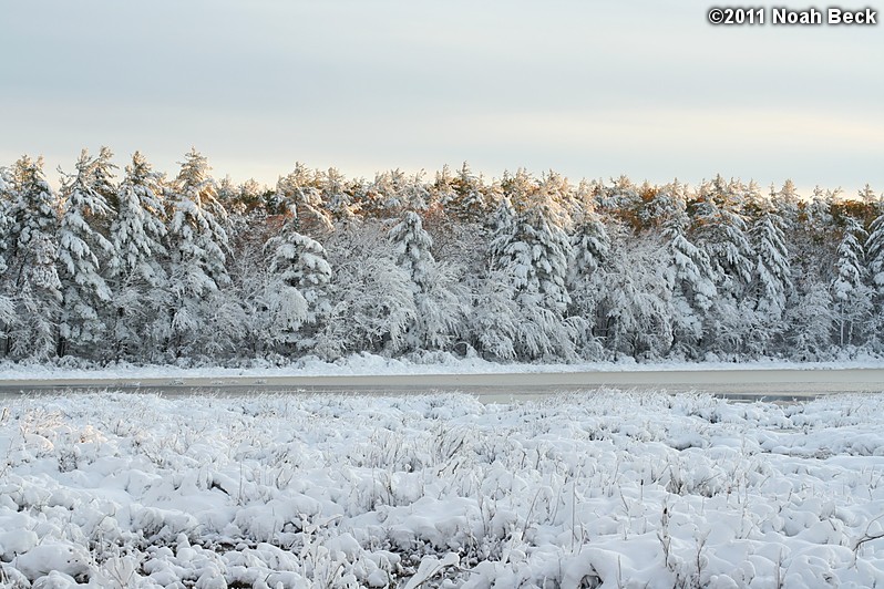 October 30, 2011: a heavy snow on the morning of Oct 30, knocked out power to many New England towns