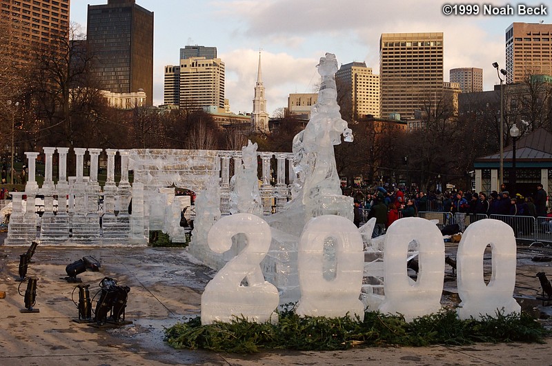 December 31, 1999: Ice sculptures for Boston First Night celebrations 1999/2000