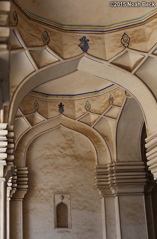 April 26, 2015: Interior of the Great Mosque in the Qutb Shahi Tombs Complex