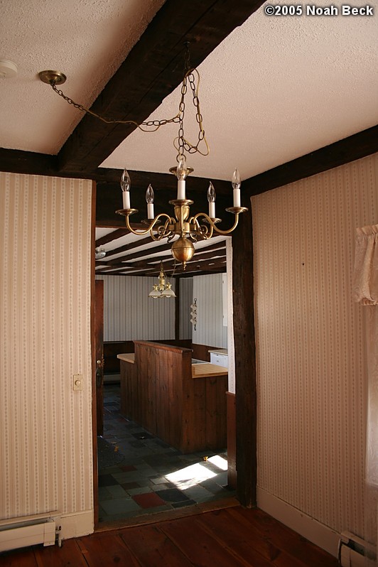November 1, 2005: Looking toward the kitchen from the dining room.  The portion of the house containing the dining room was once a one-room schoolhouse.