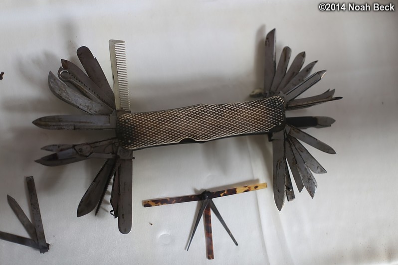 December 7, 2014: A knife on display in Khilwat Mubarak.  This is quite large, probably ten inches from unfolded tip to tip.