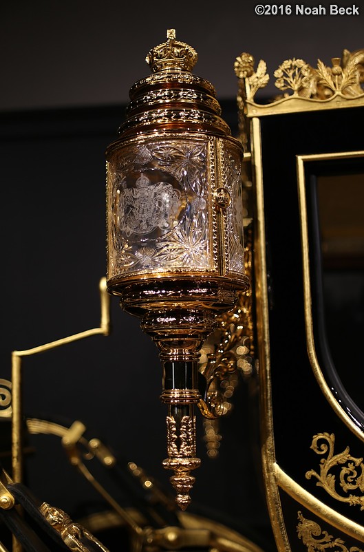 October 18, 2016: Lamp detail on the Diamond Jubilee State Coach