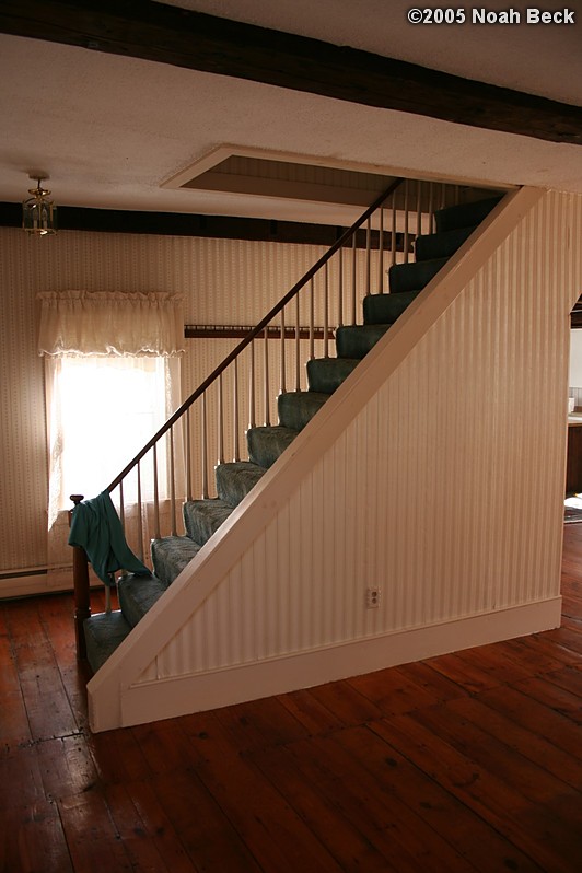 November 1, 2005: the living room area and staircase at the new house