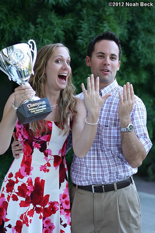 June 15, 2012: Mike and Anna and a borrowed trophy