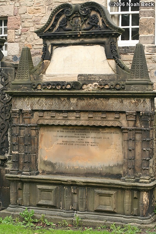 October 24, 2006: A monument in old Greyfriars Churchyard.
