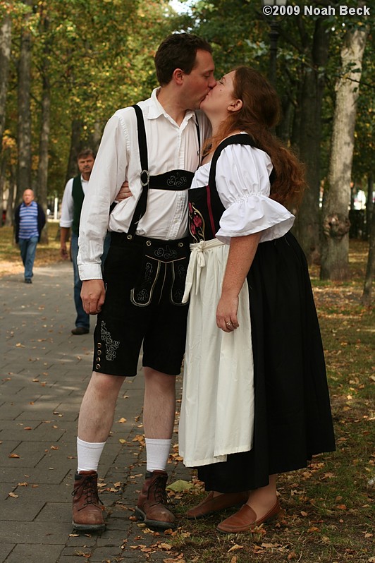 September 25, 2009: Noah (in lederhosen) and Rosalind (in durndl)