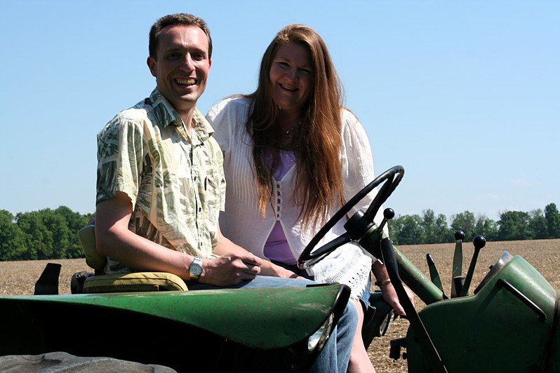 June 1, 2014: Noah &amp; Roz on the hayride tractor