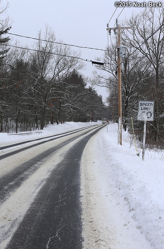 February 8, 2015: Looking north on Rt 140 from the East Princeton fire station